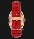 Alexandre Christie Multifunction AC 6411 BF LRGSL Ladies White Dial Red Leather Strap-2