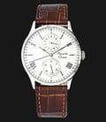 Alexandre Christie AC 6437 MF LSSSL White Dial Stainless Steel Case Leather Strap-0