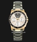 Alexandre Christie Multifunction AC 6455 BF BGDIV Ladies Gold Dial Stainless Steel Strap-0