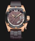 Alexandre Christie Signature AC 6456 MD RBRBO Man Brown Dial Brown Rubber Strap-0