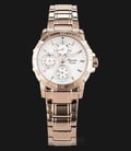 Alexandre Christie AC 6473 BF BRGSL Ladies White Dial Rose Gold Stainless Steel Strap-0