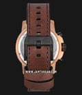 Alexandre Christie AC 6509 MC LBRBA Sport Chronograph Men Black Dial Brown Leather Strap-2