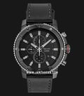 Alexandre Christie AC 6509 MC LEPBA Sport Chronograph Men Black Dial Black Leather Strap-0