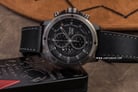 Alexandre Christie AC 6520 MC LEPBA Chronograph Black Dial Black Leather Strap-3