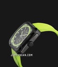 Alexandre Christie Automatic AC 6577 MA RIPBALE Open Heart Dial Lime Rubber Strap-1