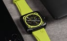Alexandre Christie Automatic AC 6577 MA RIPBALE Open Heart Dial Lime Rubber Strap-5