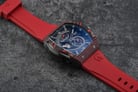Alexandre Christie Automatic AC 6608 MA REPBARE Open Heart Dial Red Rubber Strap + Extra Strap-6