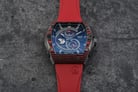 Alexandre Christie Automatic AC 6608 MA REPBARE Open Heart Dial Red Rubber Strap + Extra Strap-7