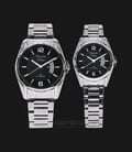Alexandre Christie AC 8289 BSSBA Couple Black Dial Stainless Steel Strap-0