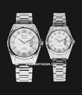 Alexandre Christie Classic Steel AC 8289 BSSSL Couple White Dial Stainless Steel Strap-0