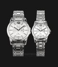 Alexandre Christie AC 8325 BSSSL Couple Silver Dial Stainless Steel Strap-0