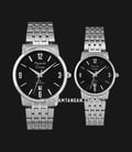 Alexandre Christie AC 8327 BSSBA Couple Black Dial Stainless Steel Strap-0