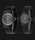 Alexandre Christie AC 8331 BIPBA Couple Black Dial Black Stainless Steel Strap-0