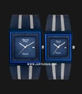 Alexandre Christie AC 8333 BIUBU Tranquility Couple Blue Dial Dual Tone Stainless Steel-0