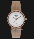 Alexandre Christie AC 8334 LD BRGSL Ladies White Dial Rose Gold Stainless Steel-0