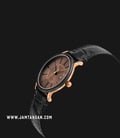 Alexandre Christie Classic AC 8344 LD LBRBO Ladies Brown Sunray Dial Black Leather Strap-1