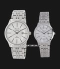 Alexandre Christie Classic Steel AC 8348 BSSSL Couple Silver Dial Stainless Steel Strap-0