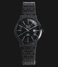 Alexandre Christie Classic Steel AC 8348 LD BIPBA Black Dial Stainless Steel Strap-0