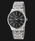 Alexandre Christie Classic Steel AC 8348 MD BSSBA Black Dial Stainless Steel Strap-0