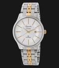 Alexandre Christie Classic Steel AC 8348 MD BTGSL White Dial Dual Tone Stainless Steel Strap-0