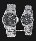 Alexandre Christie AC 8402 BSSBA Classic Steel Couple Black Dial Stainless Steel Strap-0