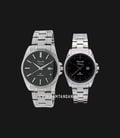 Alexandre Christie AC 8404 BSSBA Couple Black Dial Stainless Steel-0