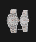 Alexandre Christie AC 8404 BTRSL Couple Silver Dial Dual Tone Stainless Steel-0