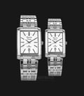 Alexandre Christie AC 8408 BSSSL Couple White Dial Stainless Steel Strap-0