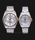 Alexandre Christie AC 8427 BTRSL Couple Silver Dial Dual Tone Stainless Steel Strap-0