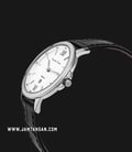 Alexandre Christie AC 8436 LD LSSSL Elegance Ladies Silver Dial Black Leather Strap-1