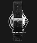 Alexandre Christie AC 8436 LD LSSSL Elegance Ladies Silver Dial Black Leather Strap-2
