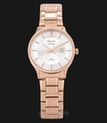 Alexandre Christie Classic AC 8452 LD BRGSL Ladies Silver Dial Rose Gold Stainless Steel Strap-0