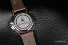 Alexandre Christie Simple Life AC 8458 SLCGSL Couple White Dial Brown Leather Strap-9