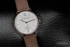 Alexandre Christie Simple Life AC 8458 MS LCGSL Men White Dial Brown Leather Strap-6