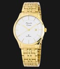 Alexandre Christie AC 8472 MD BGPSL Men Classic White Dial Gold-tone Stainless Steel-0