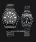 Alexandre Christie AC 8473 BIPBA Classic Steel Couple Black Dial Black Stainless Steel Strap-0