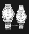 Alexandre Christie AC 8473 BSSSL Classic Steel Couple Silver Dial Stainless Steel Strap-0