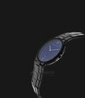 Alexandre Christie Asteria AC 8480 BIPBUIV Couple Blue Dial Black Stainless Steel Strap-1