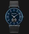 Alexandre Christie AC 8484 MS LUBBU Men Blue Dial Black Leather Strap-0