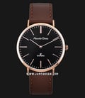Alexandre Christie Classic Steel  AC 8490 MH LRGBA Man Black Dial Brown Leather Strap-0