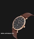 Alexandre Christie Classic Steel  AC 8490 MH LRGBA Man Black Dial Brown Leather Strap-1