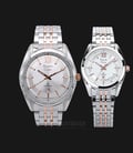 Alexandre Christie AC 8501 BTRSL Couple Silver Dial Dual Tone Stainless Steel Strap-0