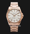 Alexandre Christie Classic Steel AC 8502 MD BRGSL Men Silver Dial Rose Gold Stainless Steel Strap-0