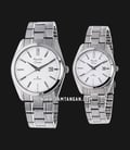 Alexandre Christie AC 8514 BSSSL Classic Steel Couple Silver Dial Stainless Steel Strap-0