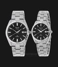 Alexandre Christie AC 8515 BSSBA Couple Black Dial Stainless Steel Strap-0