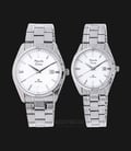 Alexandre Christie AC 8515 BSSSL Couple White Dial Stainless Steel Strap-0