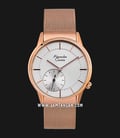 Alexandre Christie AC 8519 LS BRGSL Ladies Silver Dial Rose Gold Stainless Steel Strap-0