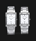 Alexandre Christie AC 8520 BSSSL Couple White Dial Stainless Steel Strap-0