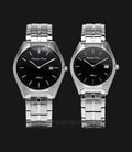 Alexandre Christie AC 8521 BSSBA Couple Black Dial Stainless Steel Strap-0