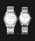 Alexandre Christie AC 8521 BSSSL Couple White Dial Stainless Steel Strap-0
